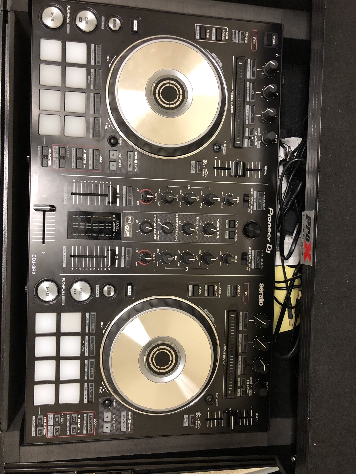 Pioneer ddj sr2 DJ Controller USED WITH PRO X CASE EXCELLENT CONDITION !!!