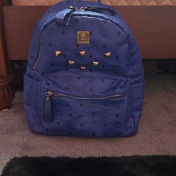 Blue Mcm Bookbag