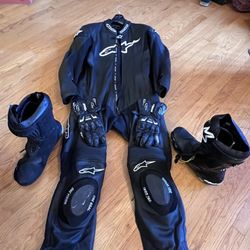 Alpinestars Leather Motorcycle Suit Size 42