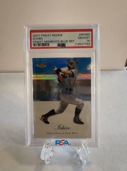 2007 Topps Finest - Ichiro #RFM-IS Blue Refractor /299 🔥Rare🔥 PSA 10 low pop