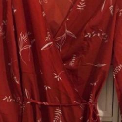 Beautiful Rustic Orange Wrap Dress