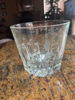 Vintage Glass Ice Bucket