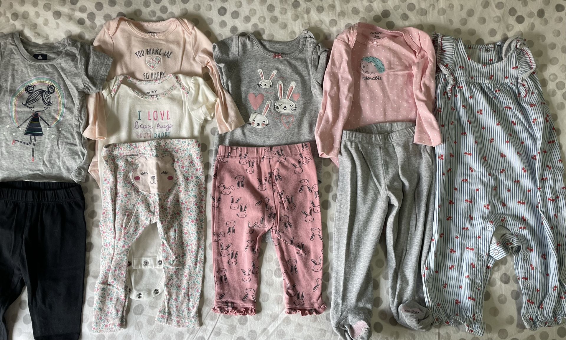 *EVERYTHING INCLUDED* GIRLS - 9mo size Clothes for SPRING  (ALL CARTER’S)