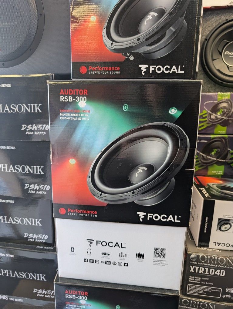 Focal Auditor Series RSB-300 12" Dual 4-Ohm Voice Coil Subwoofer