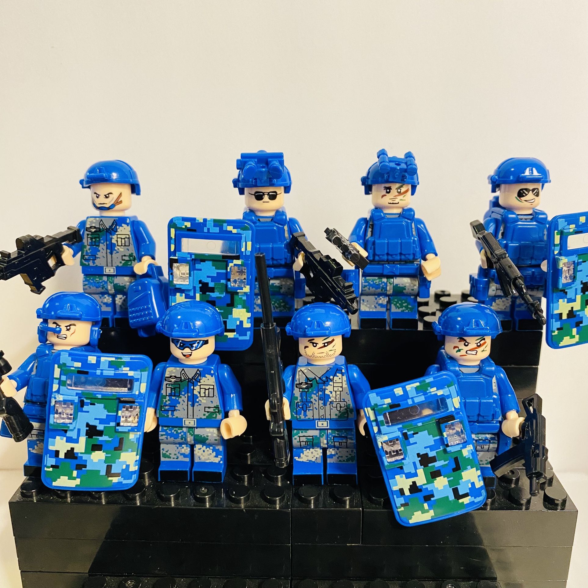 High Tech Soldiers Minifigures Blue Army | New Custom LEGO Compatible Toys
