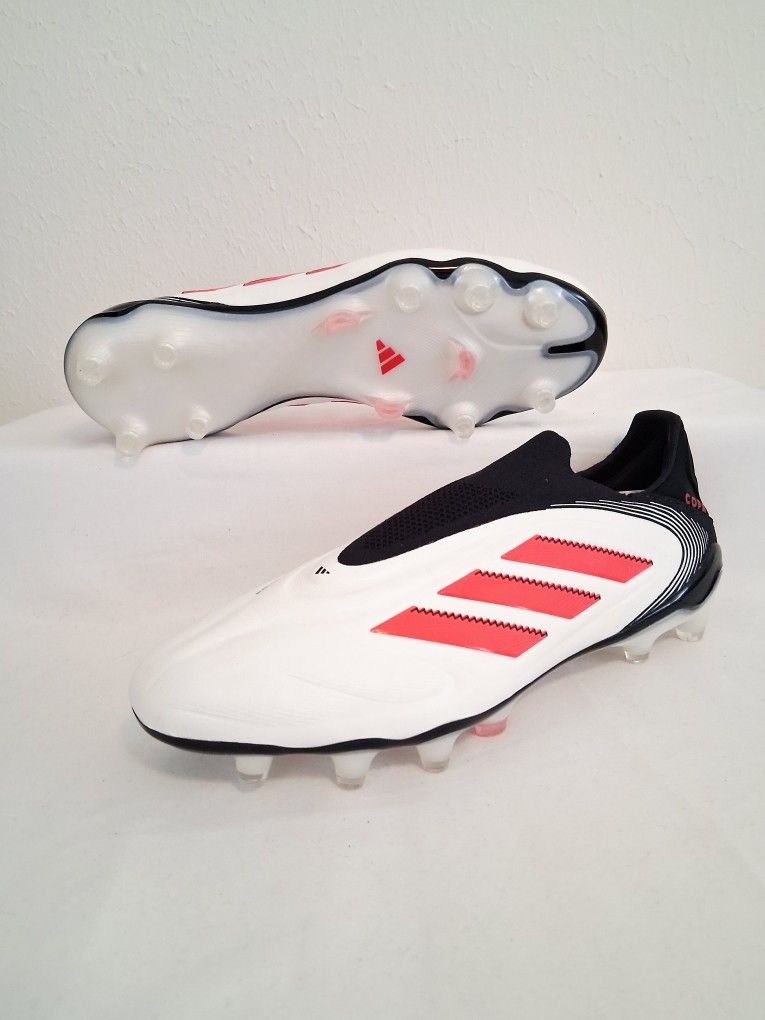 Adidas Copa Pure Elite FG Laceless White Red Soccer Cleats