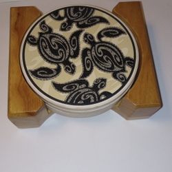 Decorative Coaster Set Hawaiian Turtle Themed