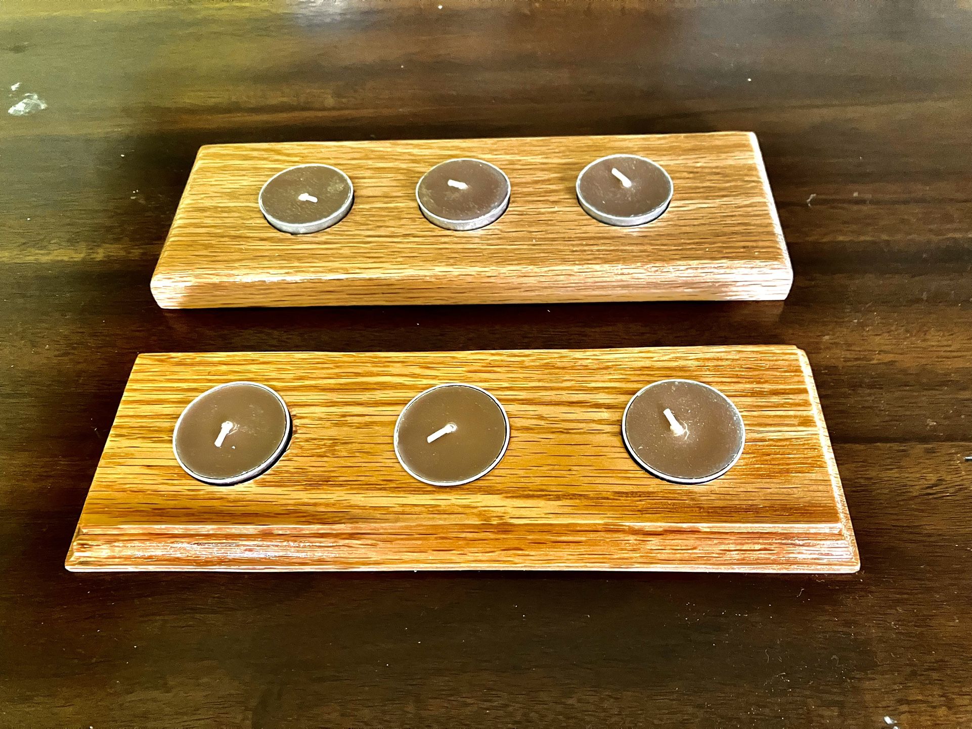 Oak Candle Holders