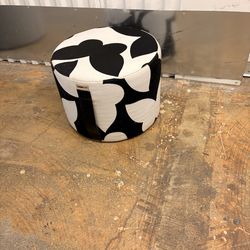 Missoni Home Black & White Designer Floor Pouf / Ottoman.
