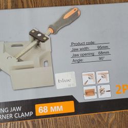 Swing Jaw Woodworking 68mm Single Handle Corner Clamp 90 Degree (706B)