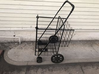 Double Basket Utility Push Cart
