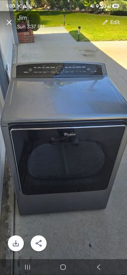 Electric dryer large capacity whirlpool