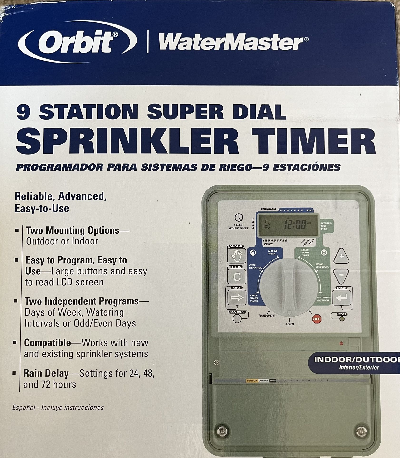 9 Station Super Dial SPRINKLER TIMER