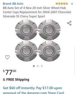 Brand new 20" center caps for chevy Silverado