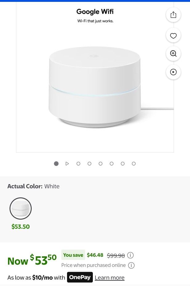 ＄15 Google mesh wifi