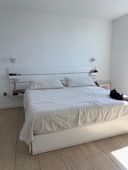 King Bed White Frame