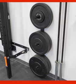 *Bumper Plate* Wall-Mount Weight Storage - 3 Peg by **SpartaRak**