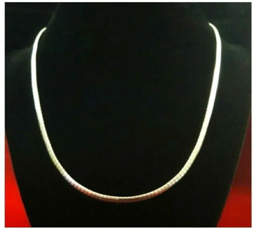 18" x 5mm Solid Sterling Silver Flat Herringbone Chain Necklace, Made in Italy