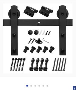 6ft Black Barnfoor Hardware with two 12 inch  handles