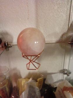 Pink quartz sphere