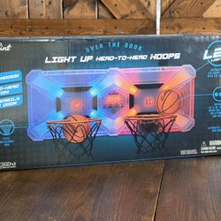 NEW- Eastpoint Over The Door Light Up Head-To-Head Hoop