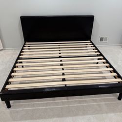 🖤 Black🖤 Leather Bed Platform 