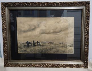 Signed Vincent Van Gogh mixed media Painting.