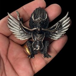 Solid Copper Garuda Statue 3" Handmade in Nepal Buddhist Protector Winged Deity