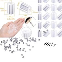 100pcs Clear Plastic Rubber Safety Earring Backs Soft Silicone Jewelry