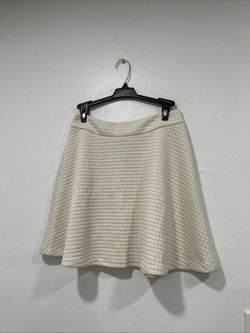 NEW Banana Republic Mini Flare Skirt, Women's Size 2P Cream Back Zip
