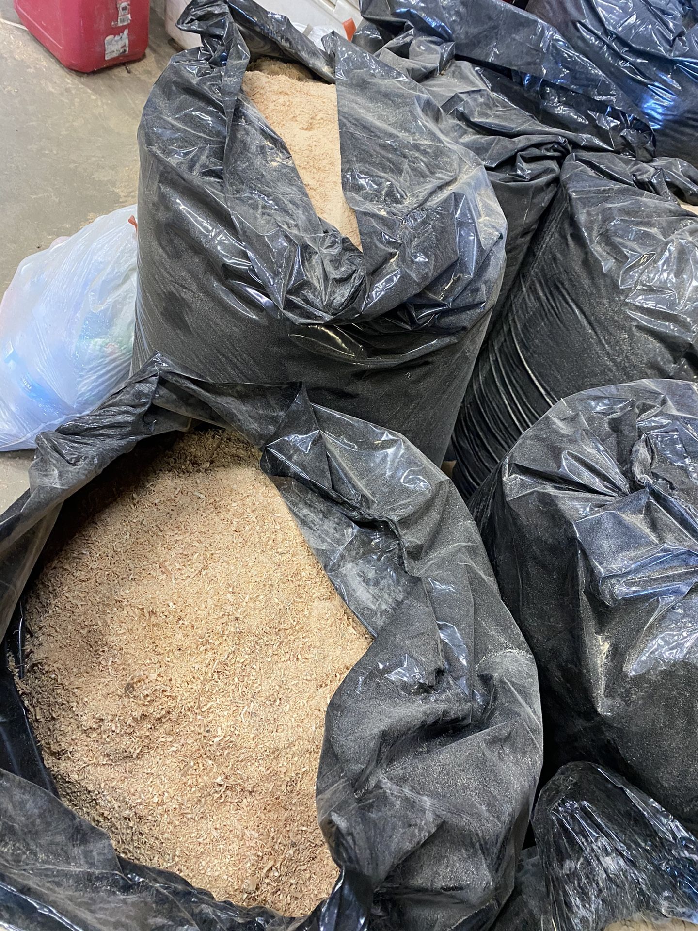 Sawdust Bags Full Of Sawdust