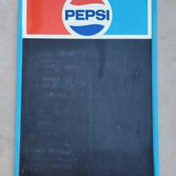Vintage Pepsi Cola 1977 Store Restaurant Soda Pop Chaulk Board Sign 


