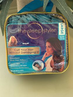The Sleep Styler Large Heat-Free Curl Rollers - Blue