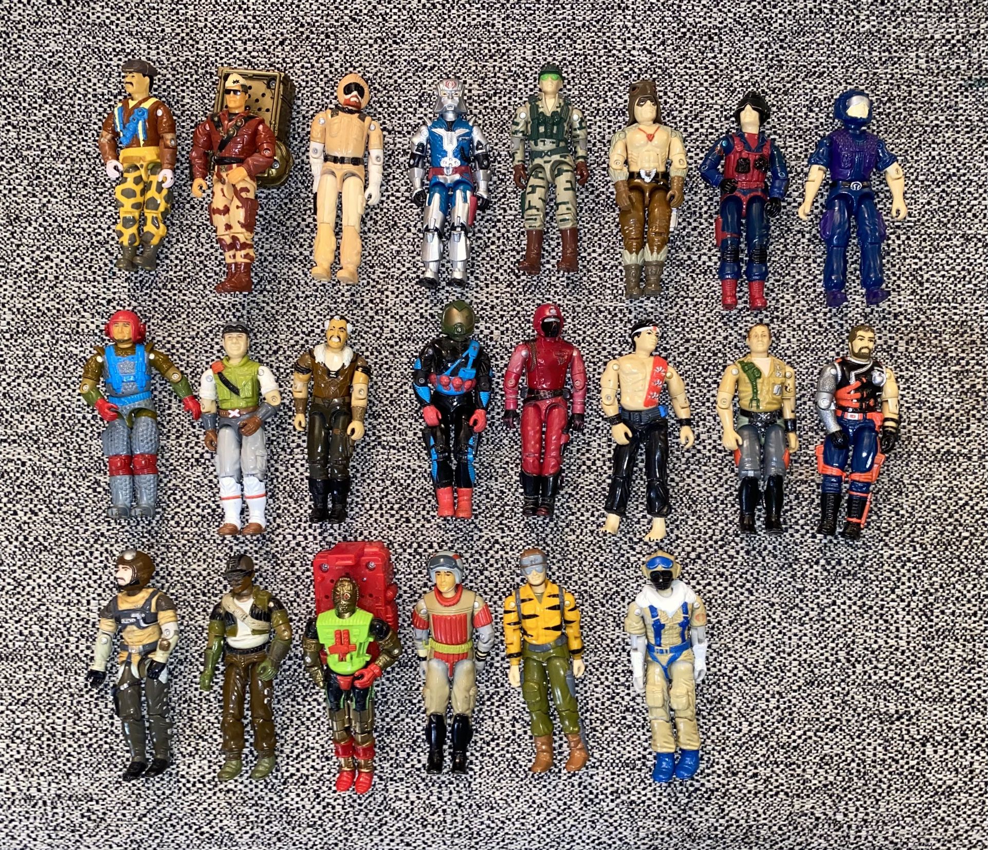Vintage GI Joe figures $10 to $15 each