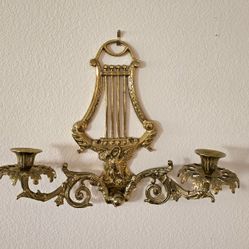 Paradigm Roman Style Brass Wall Sconce Candle Holder