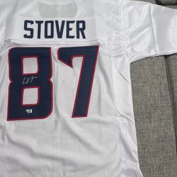 Cade Stover Signed Autograph Custom Jersey - Metabilia Coa - Houston Texans