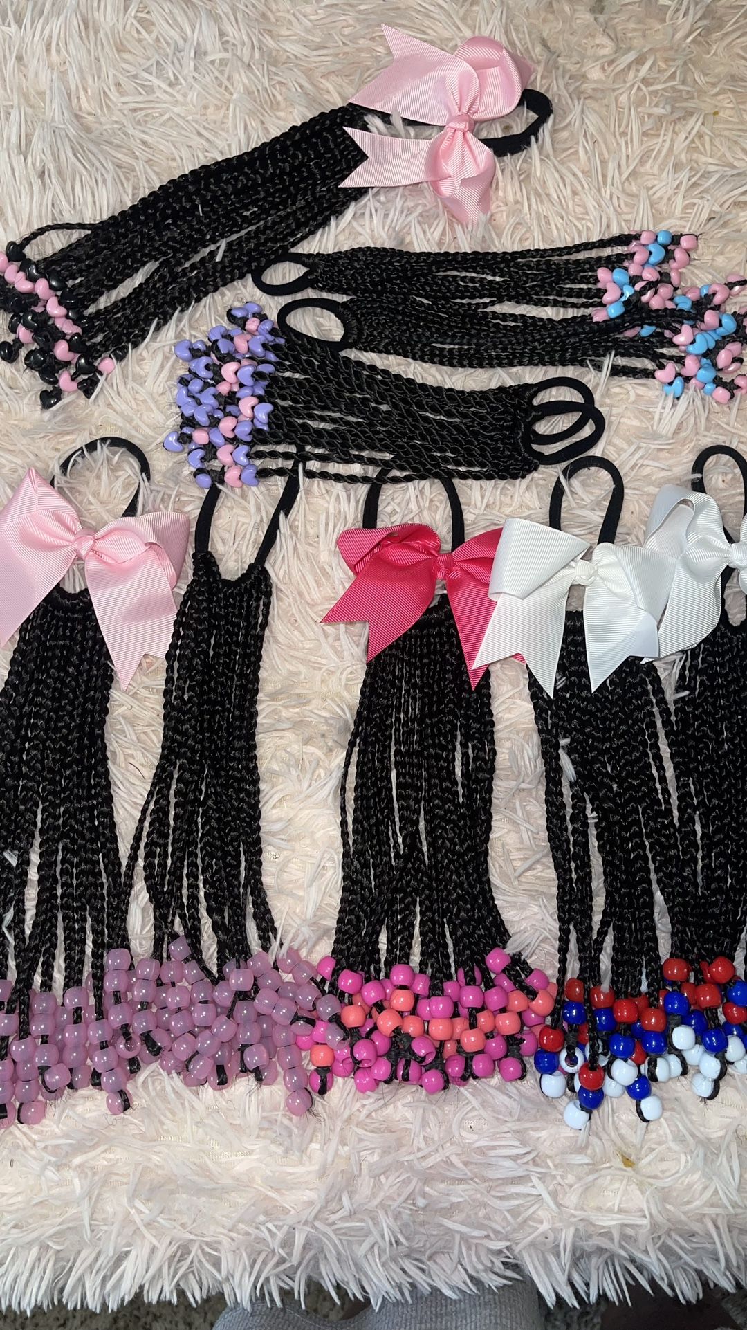 Kids Ponytail Extension With Beads
