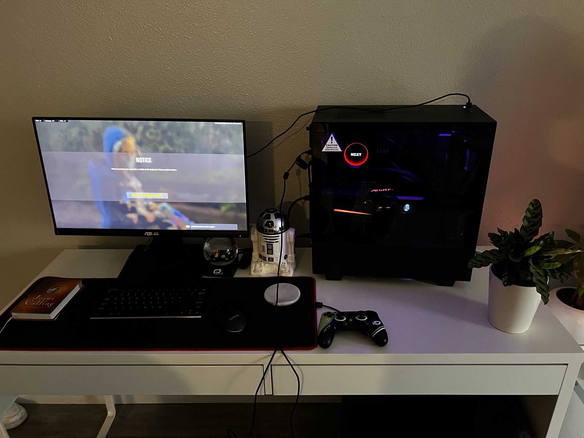 Gaming PC Full Setup W/gaming Monitor And Headset