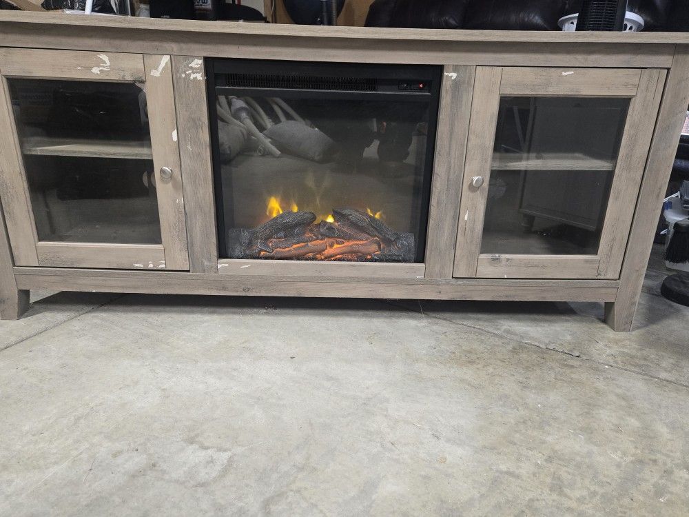 T.v Stand With Removable Heater/Digital Fire
