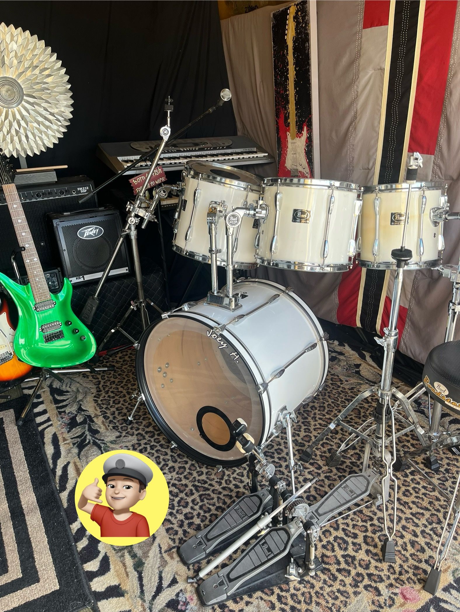 🔥  Pearl 6 Piece Drum Set w/Zildjians!