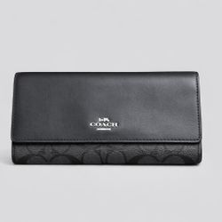 Authentic Coach Slim Trifold Wallet