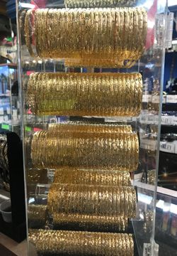Gold Plated Bangles Size 1-8