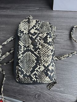 Snakeskin Print Crossbody Phone Wallet Bag