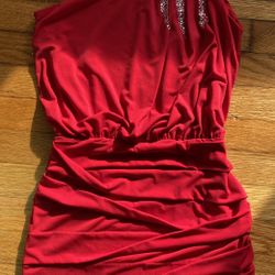 Fancy Red Dress Size Small Worn Once