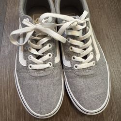 Womens Grey Old Skool Vans 8.5