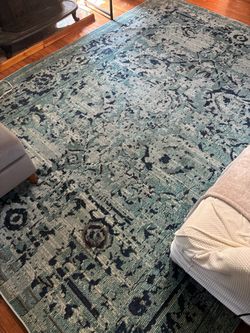 Blue area rug 8X10