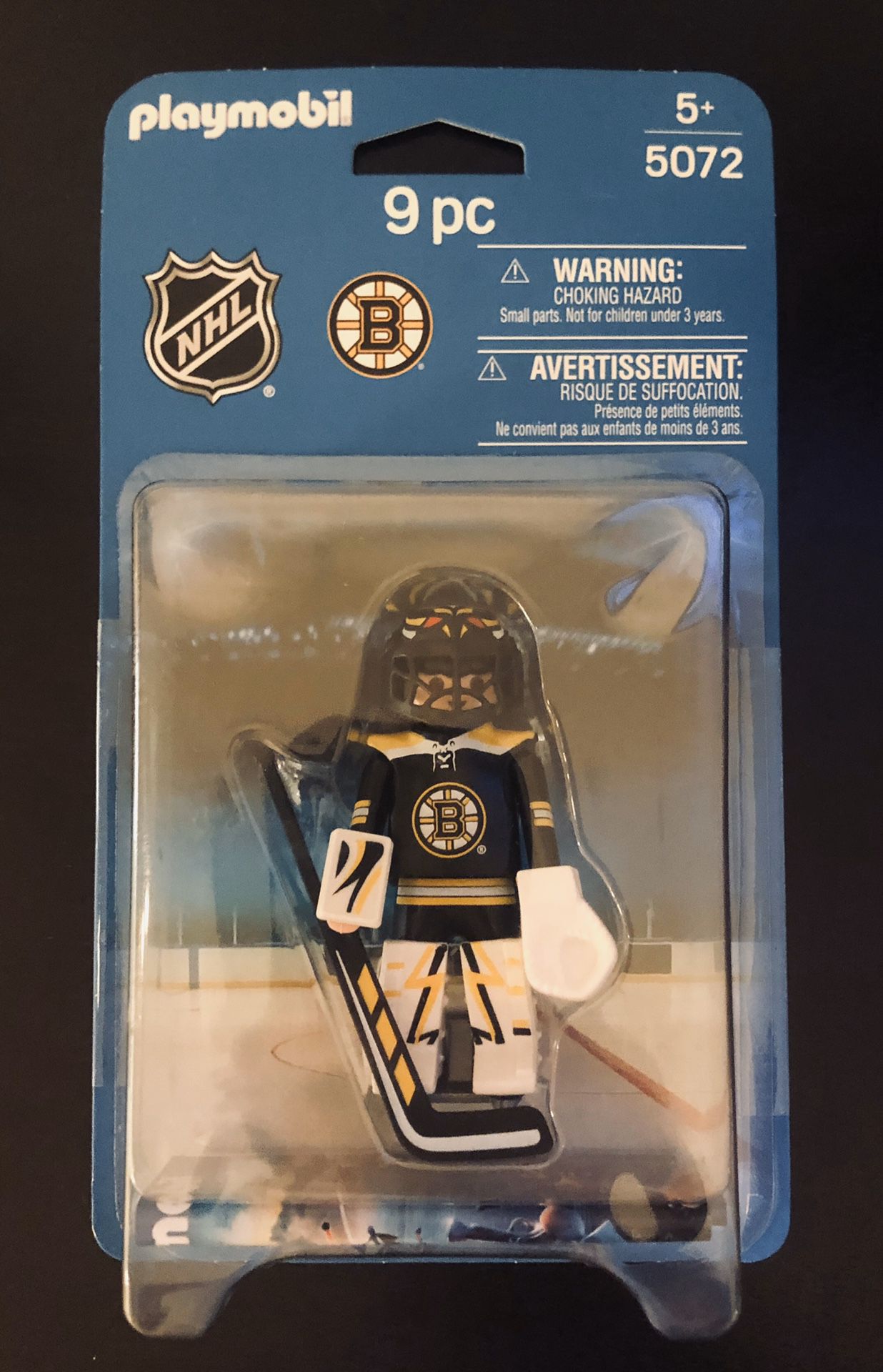 Boston Bruins NHL Hockey Playmobil 9 Pc Toy Action Figure Goalie - BRAND NEW!