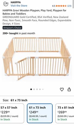 HARPPA Grovi Wooden Baby Playpen