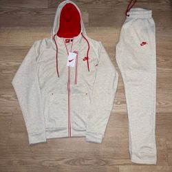 Grey N Red Men Nike Sweatsuit . Size Large N 2x 