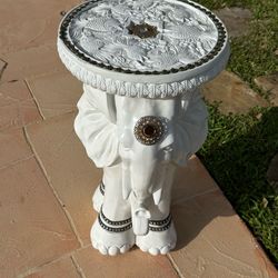 Decorative Elephant Pedestal Table / Garden Accent / Boho Outdoor Side Table or best offer!